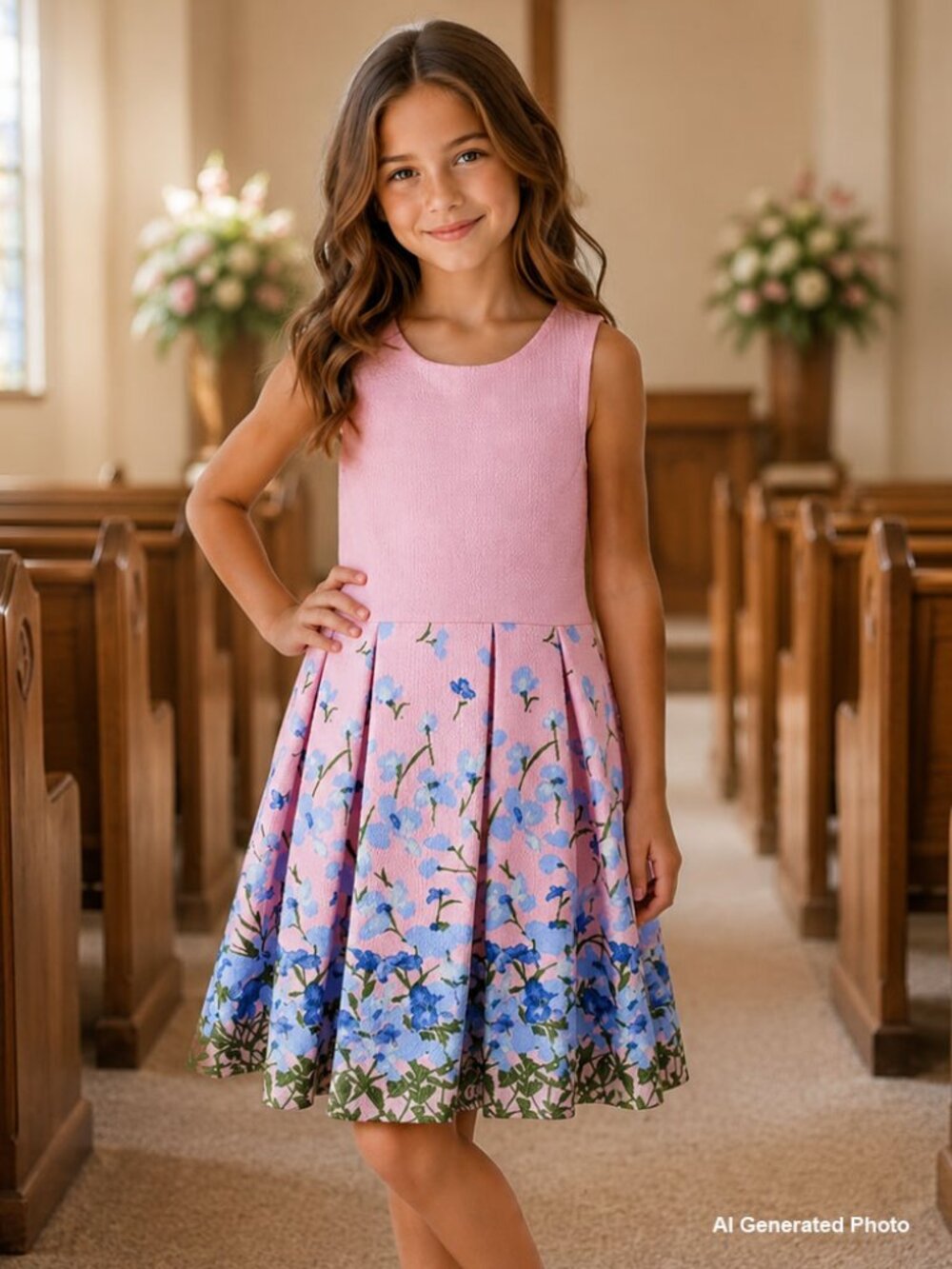 Copper Key Pink Floral Dress Size 6